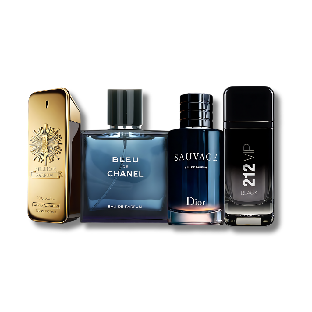 Set 4 Perfumes 1 Million, Bleu de Chanel, Sauvage & 212 VIP Black 100ml